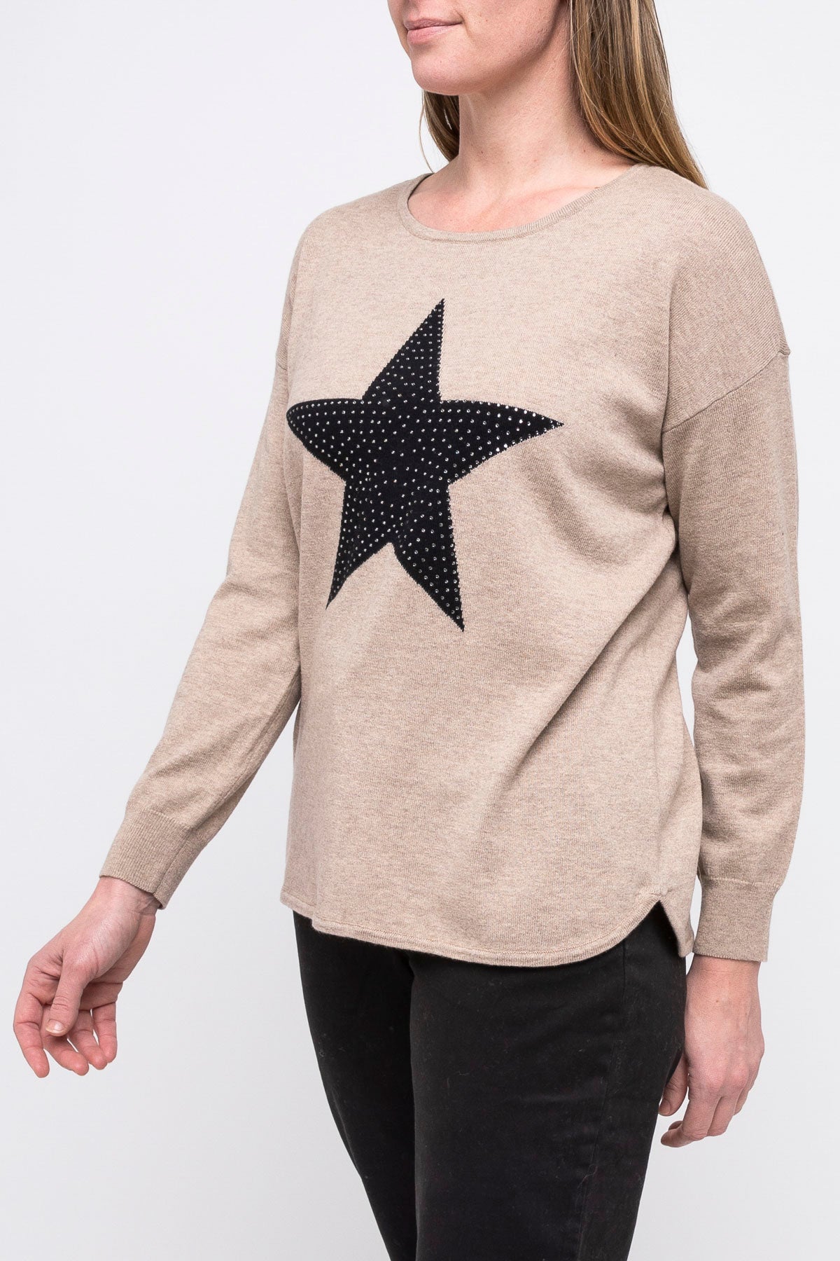 Diamonte Star Pullover Wheat