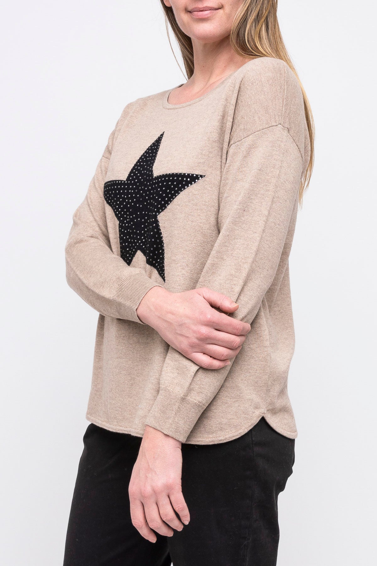 Diamonte Star Pullover Wheat