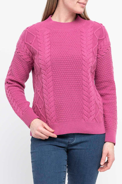 Cable Bobble Pullover Bloom