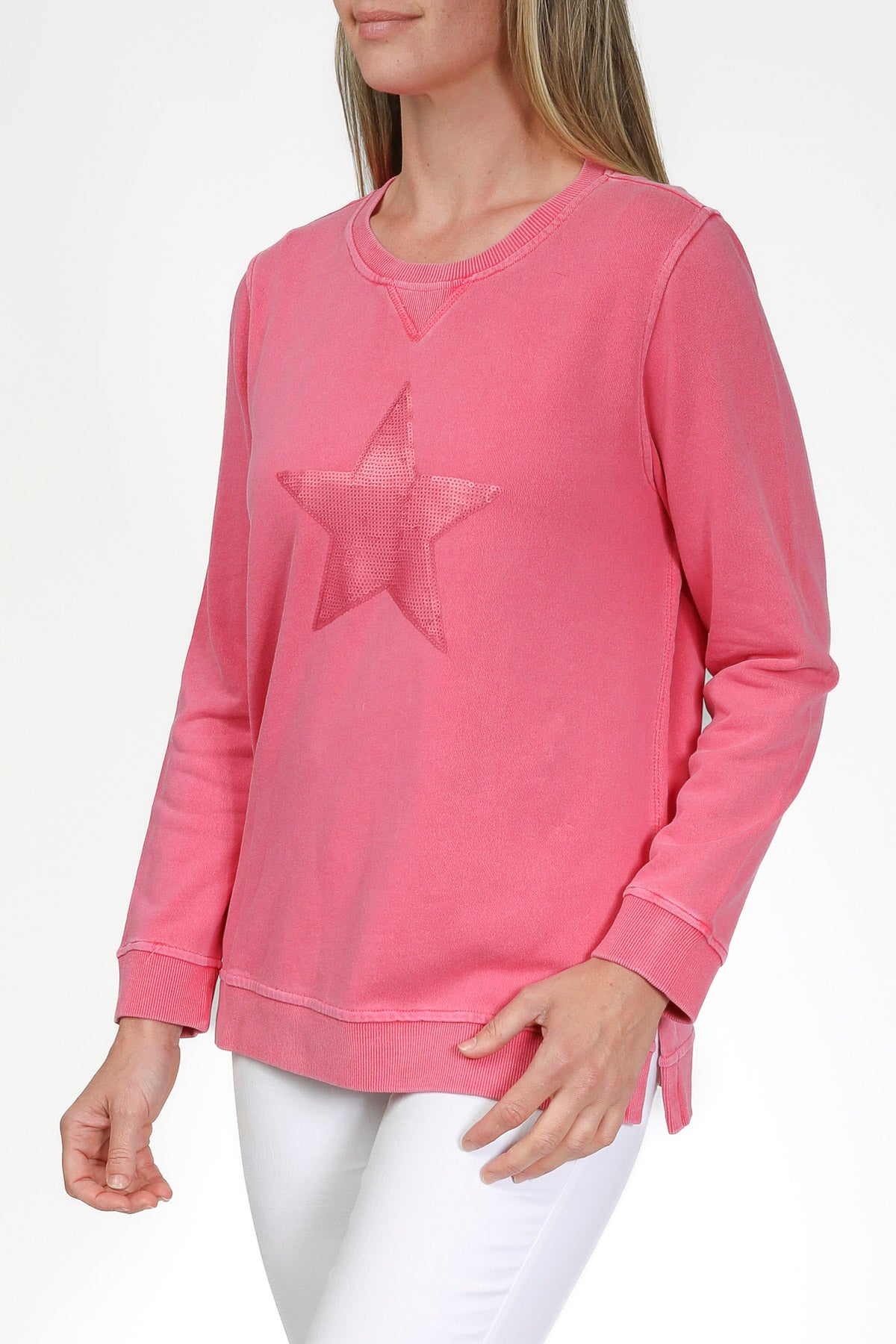 Pink best sale sweat top