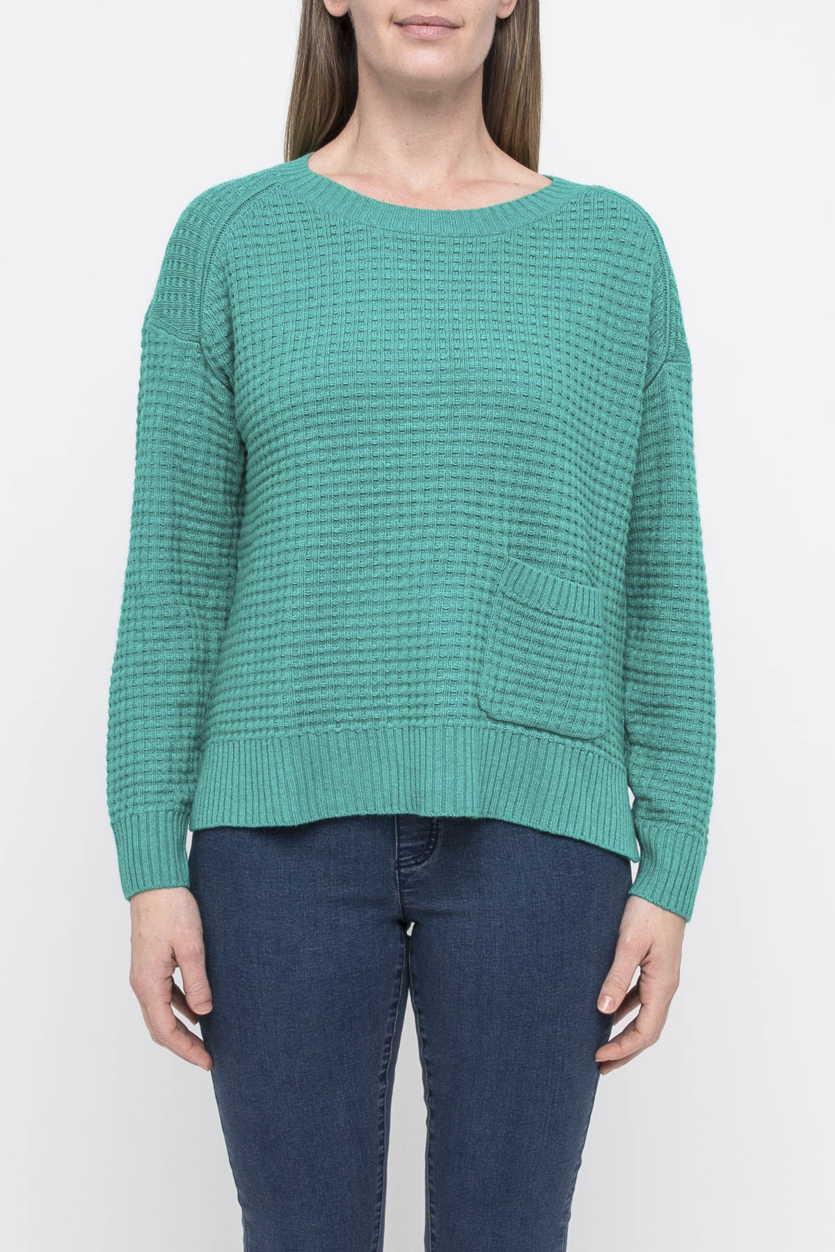 Waffle Pullover Jade