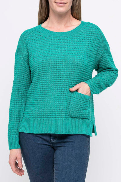 Waffle Pullover Jade