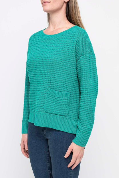 Waffle Pullover Jade