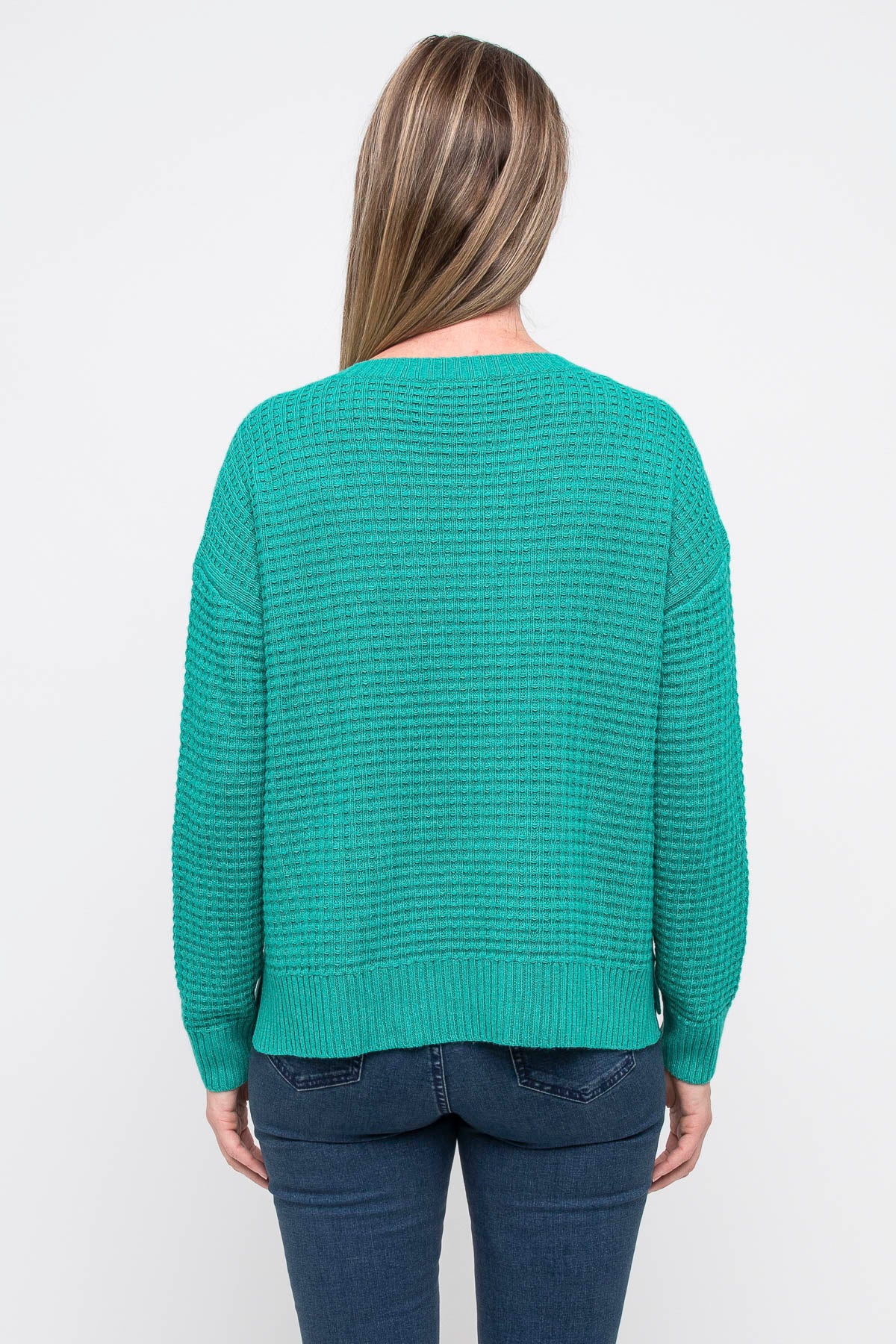 Waffle Pullover Jade