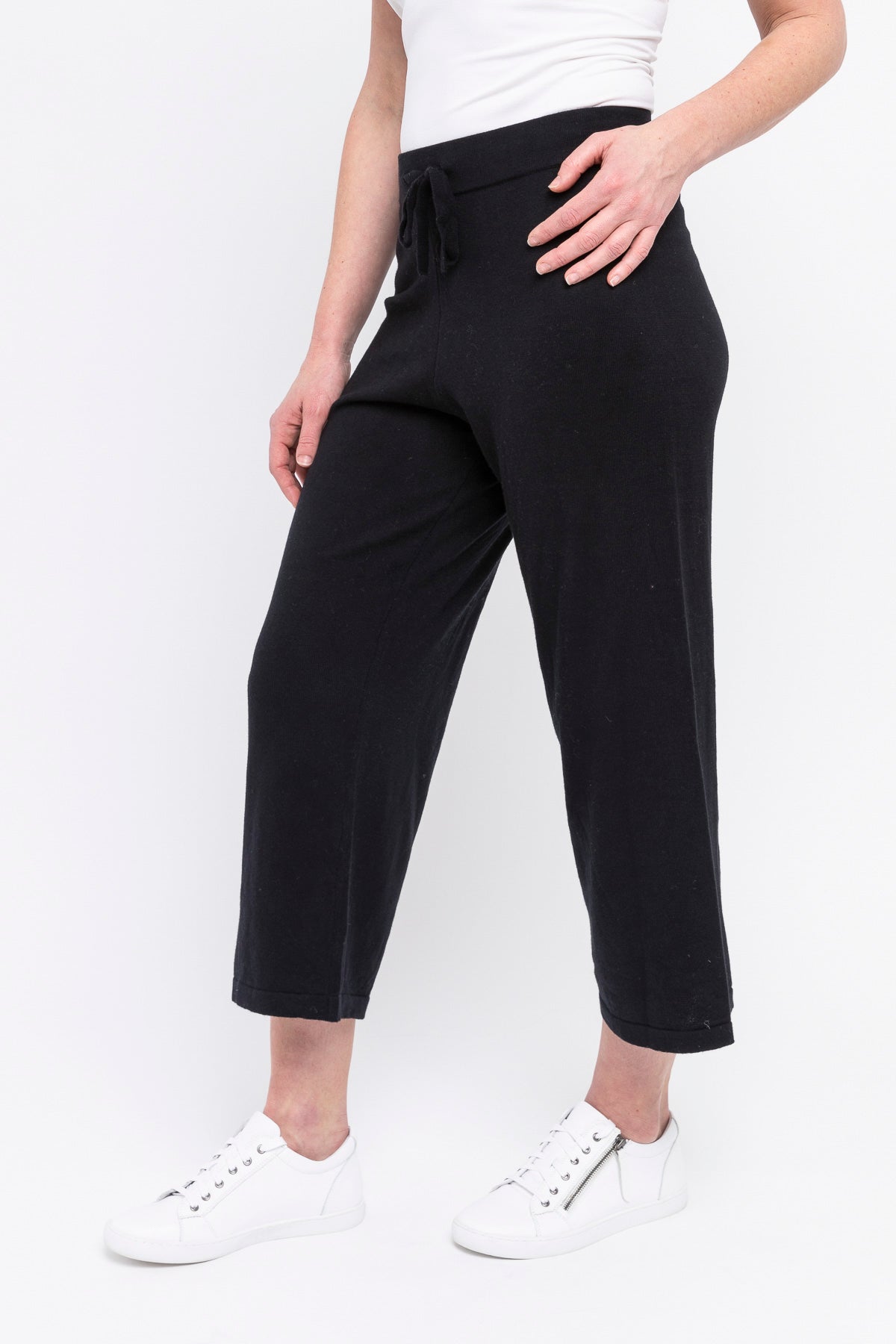 Knit wide leg cropped on sale pants